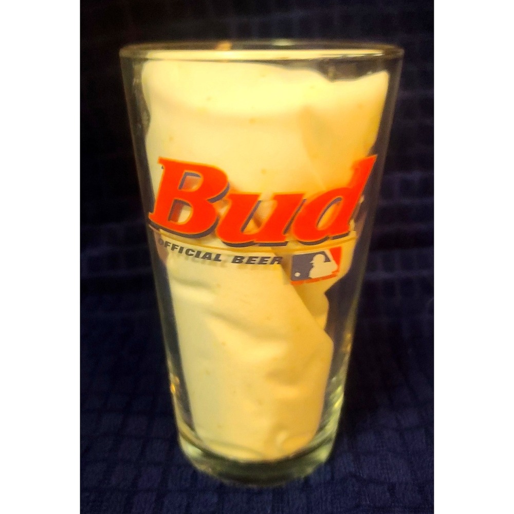 Budweiser Official Beer MLB New York Yankees Pint Glass Vintage Baseball Barware